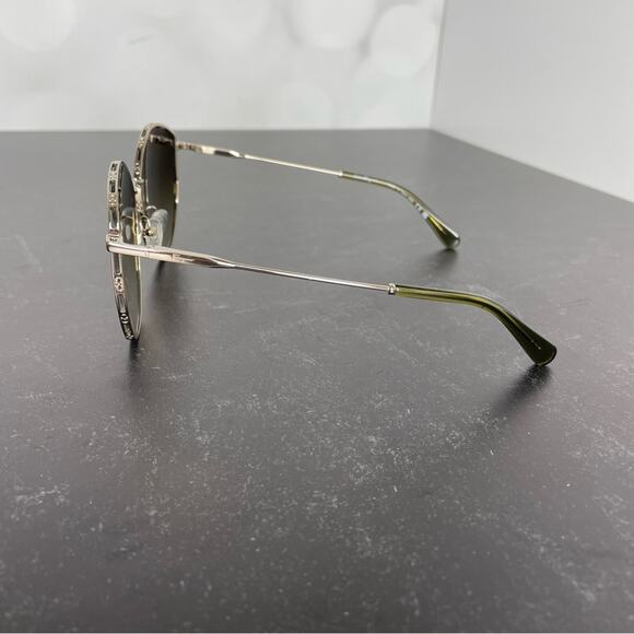 Salvatore Ferragamo SF264S 709 Gold Oval Sunglasses Women’s Sz 60-15-140 - Picture 3 of 10